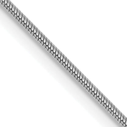 16 Inch 10K Wg .9mm Round Snake Chain Necklace