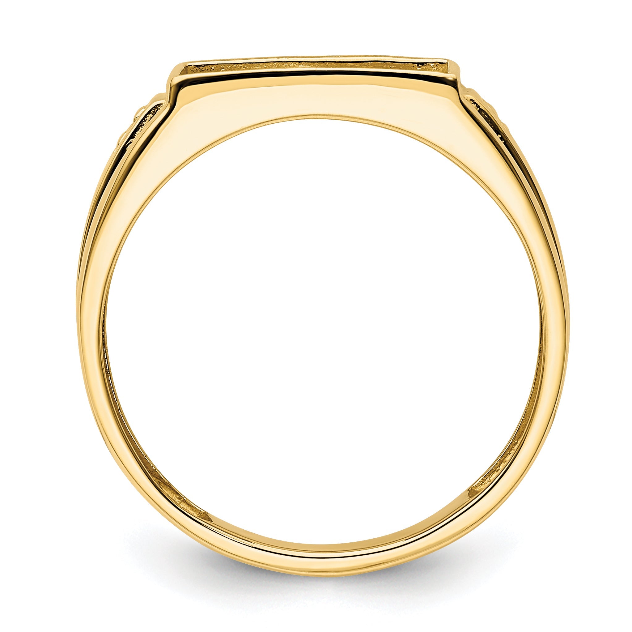 10K Yellow Gold Gents Polished Ring Mounting