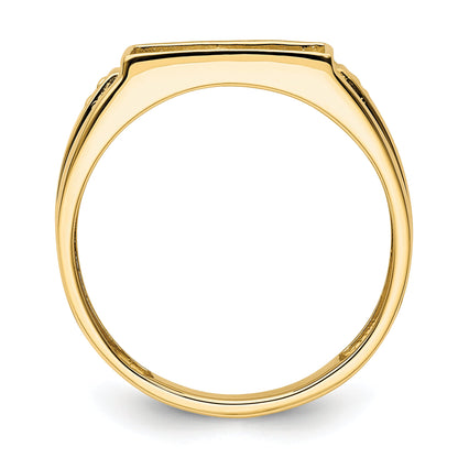 10K Yellow Gold Gents Polished Ring Mounting