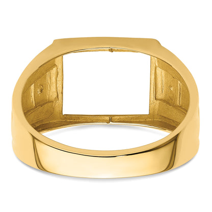 10K Yellow Gold Gents Polished Ring Mounting