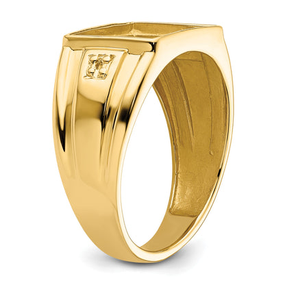 10K Yellow Gold Gents Polished Ring Mounting
