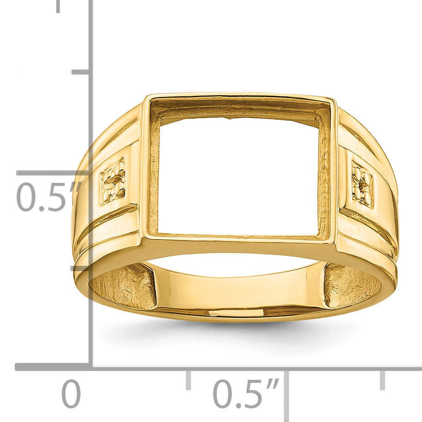 10K Yellow Gold Gents Polished Ring Mounting