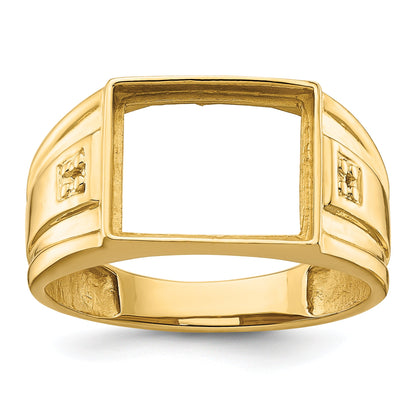 10K Yellow Gold Gents Polished Ring Mounting