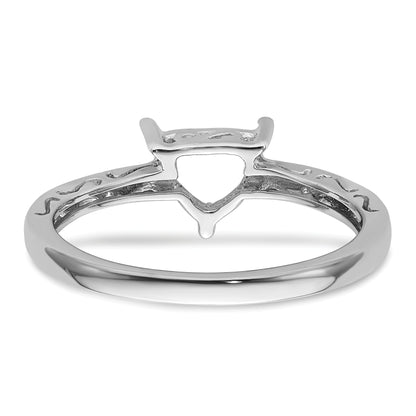10K White Gold Ladies Ring Mounting