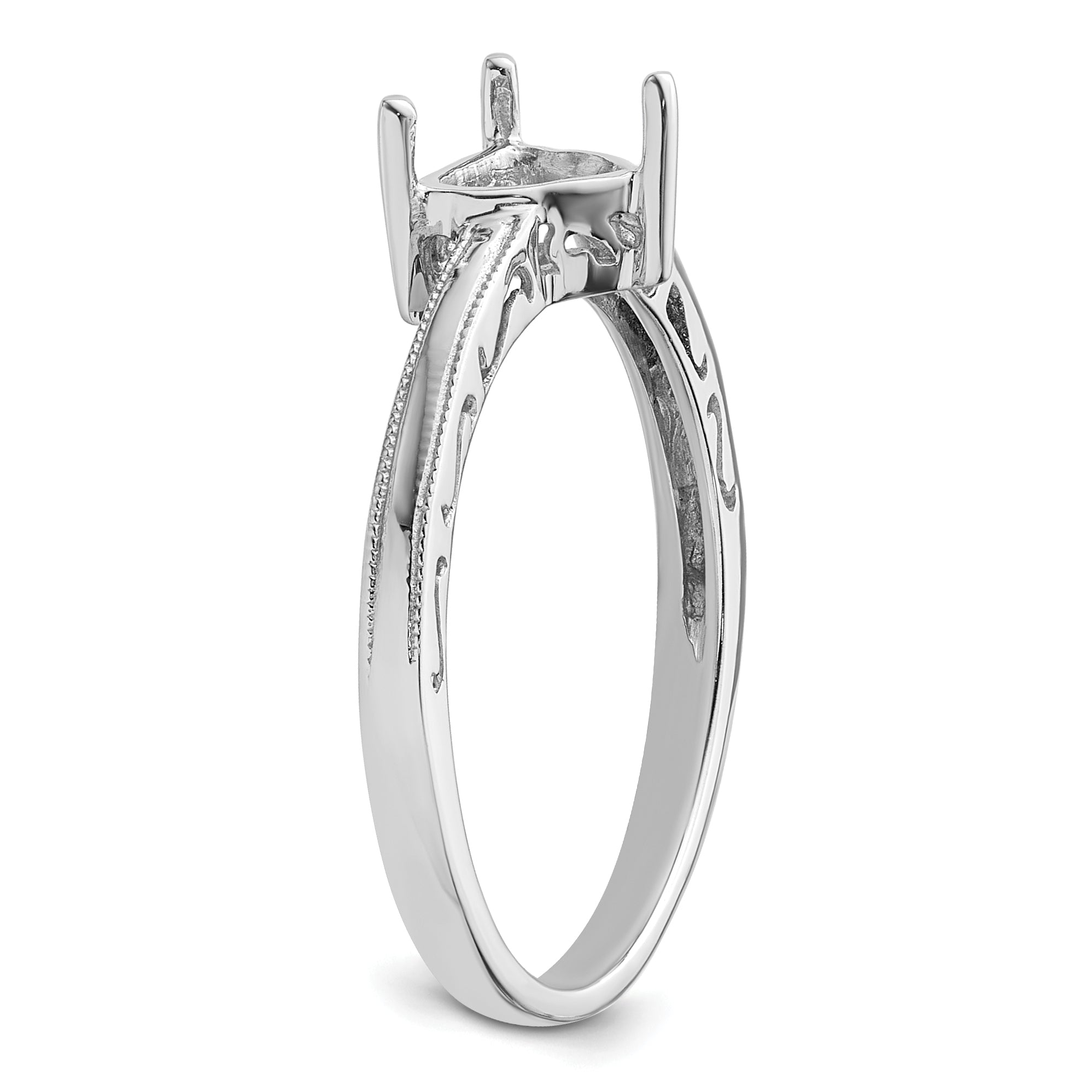 10K White Gold Ladies Ring Mounting