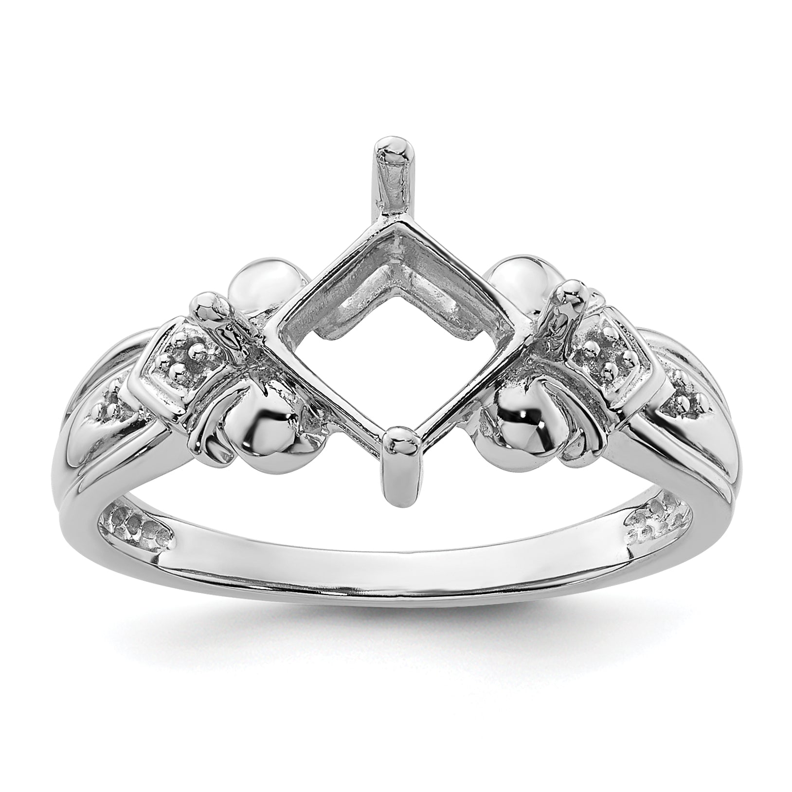 10K White Gold Ladies Ring Mounting