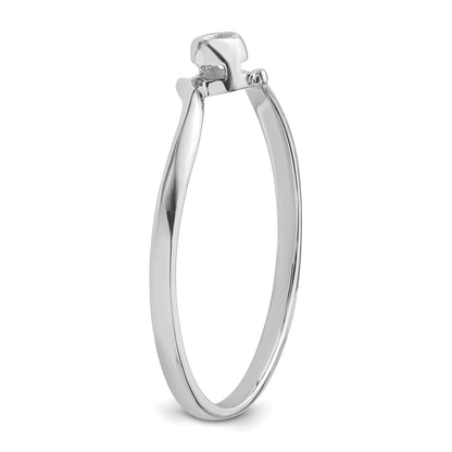 10K White Gold .03Ct.Ring Mounting