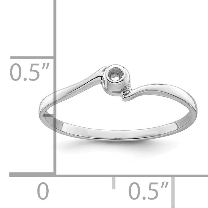 10K White Gold .03Ct.Ring Mounting