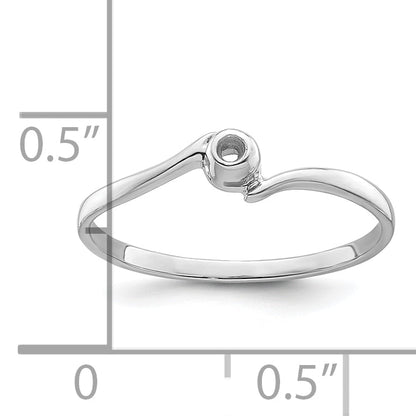 10K White Gold .03Ct.Ring Mounting