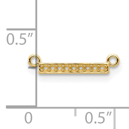 10K Yellow Gold Tiny Bar Mounting Only