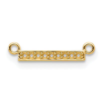 10K Yellow Gold Tiny Bar Mounting Only