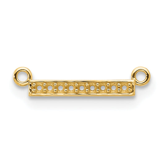 10K Yellow Gold Tiny Bar Mounting Only