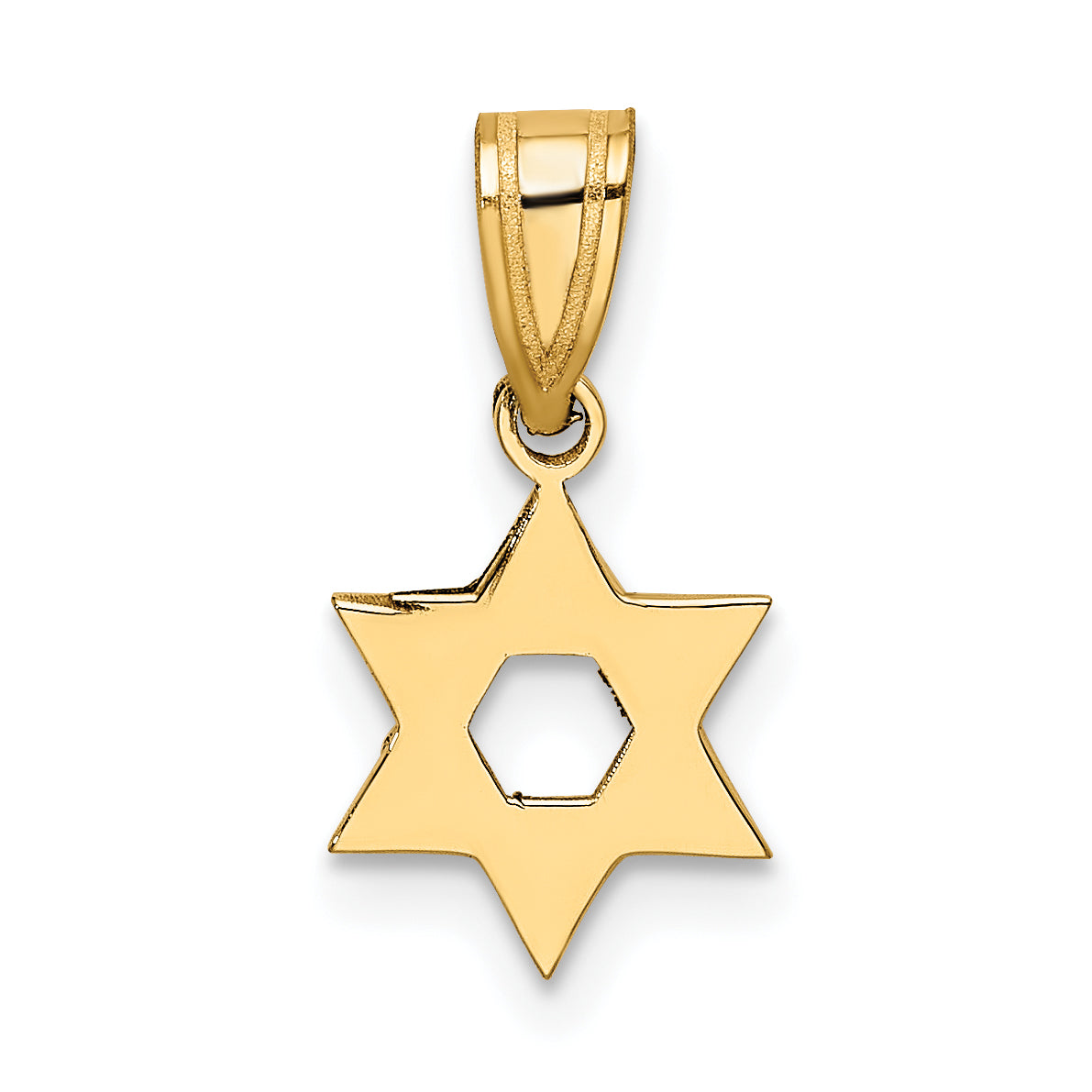 10K Yellow Gold Star Of David Pendant