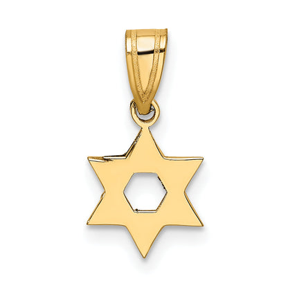 10K Yellow Gold Star Of David Pendant