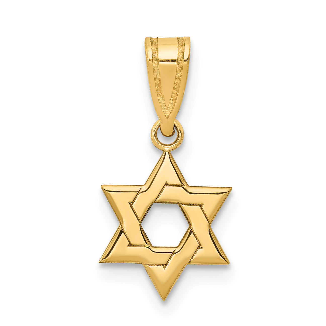 10K Yellow Gold Star Of David Pendant