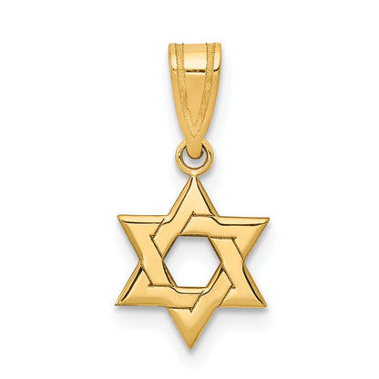 10K Yellow Gold Star Of David Pendant