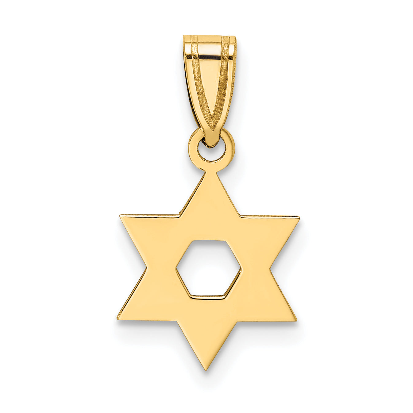 10K Yellow Gold Star Of David Pendant