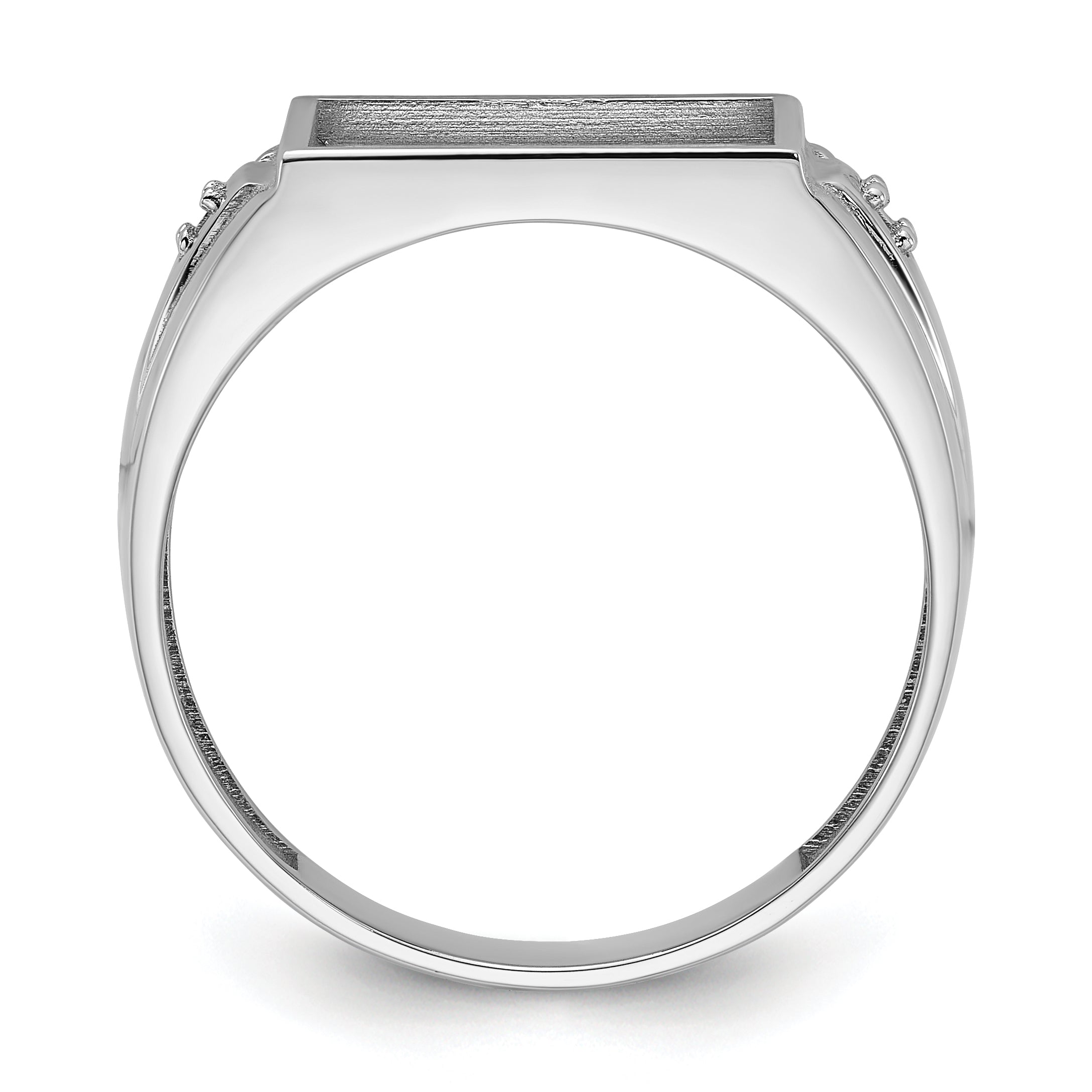 10K White Gold 10K Men'S Ring Mounting