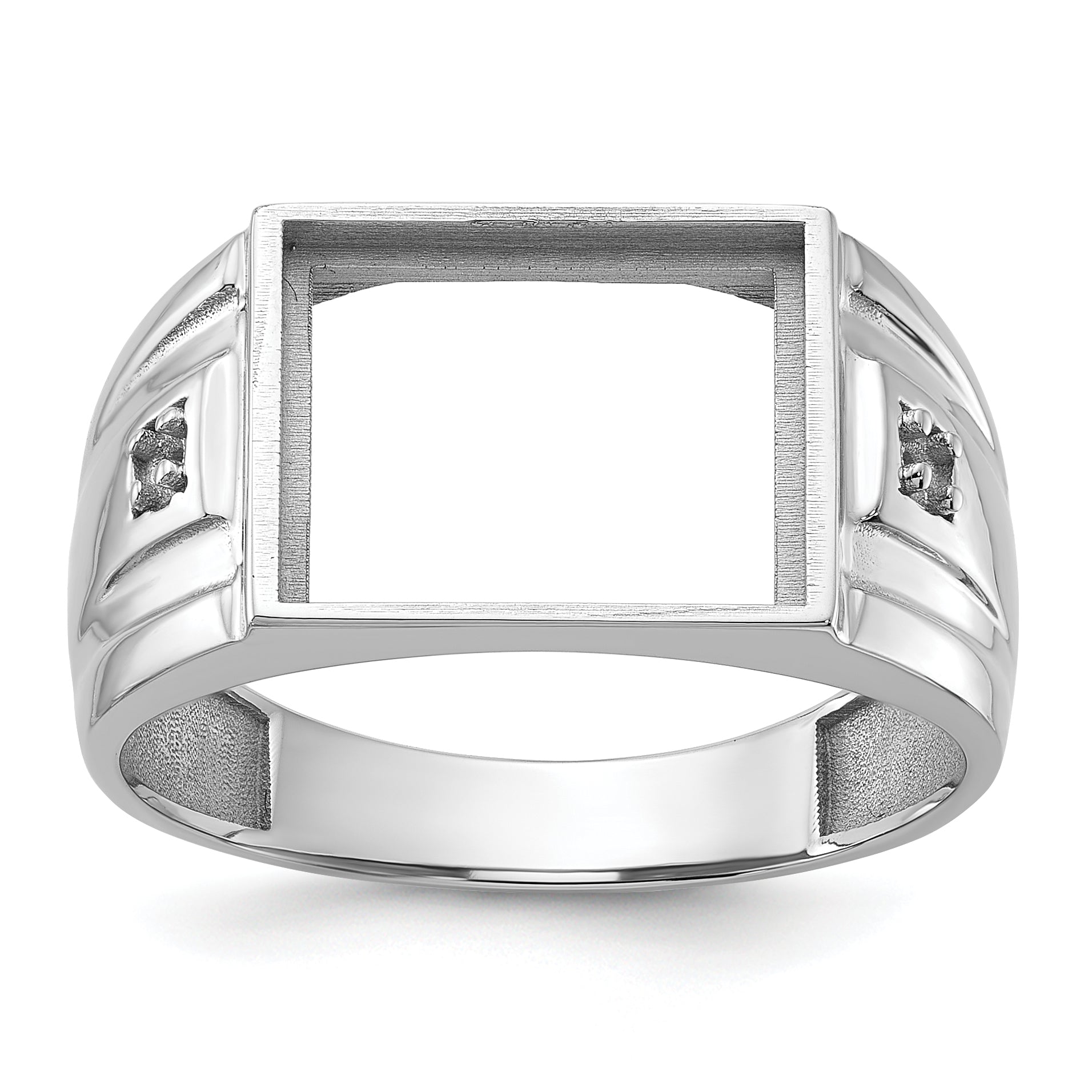 10K White Gold 10K Men'S Ring Mounting