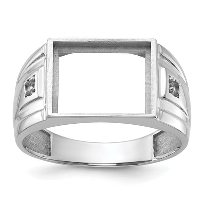 10K White Gold 10K Men'S Ring Mounting