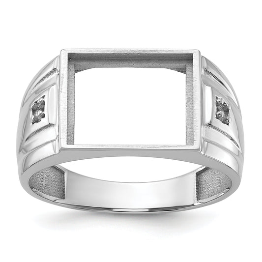 10K White Gold 10K Men'S Ring Mounting