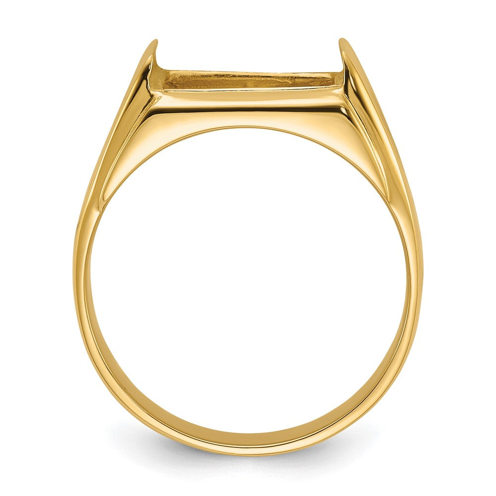 10K Yellow Gold Men'S Polished And Textured Masonic Ring Mounting