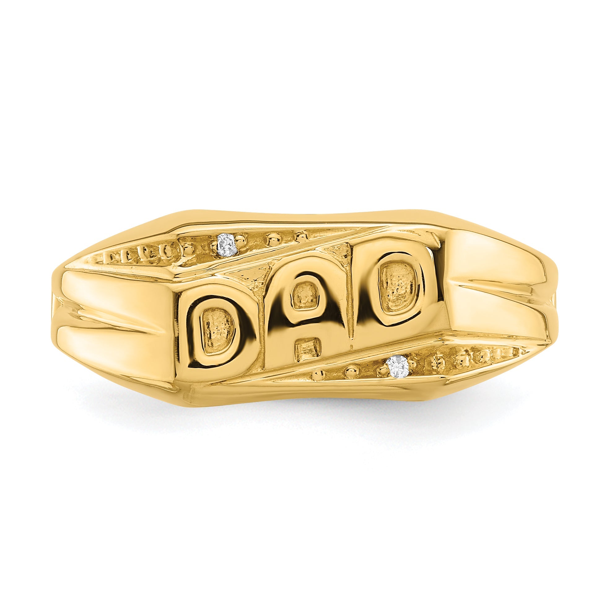10K Yellow Gold 10K Aa Diamond Men'S Ring