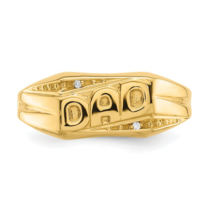 10K Yellow Gold 10K Aa Diamond Men'S Ring