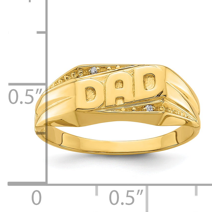 10K Yellow Gold 10K Aa Diamond Men'S Ring
