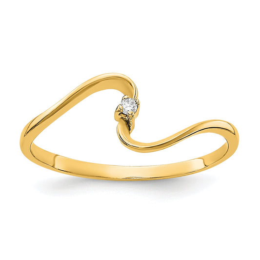 10K Yellow Gold Polished .01Ct. Diamond Ring Mounting