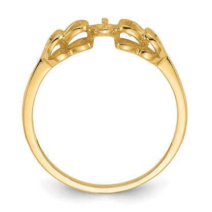 10K Yellow Gold 10K Polished Pearl Ring Mounting