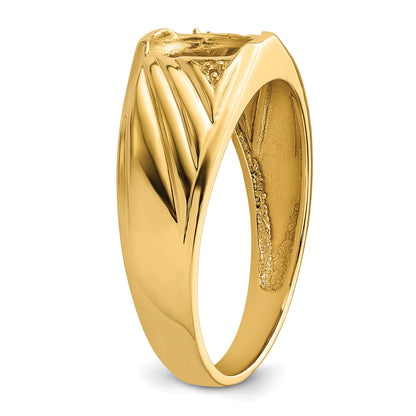 10K Yellow Gold 10K Mens Diamond And Onyx Ring Mounting