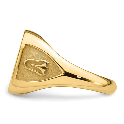 10K Yellow Gold Men'S Polished And Textured Masonic Ring Mounting
