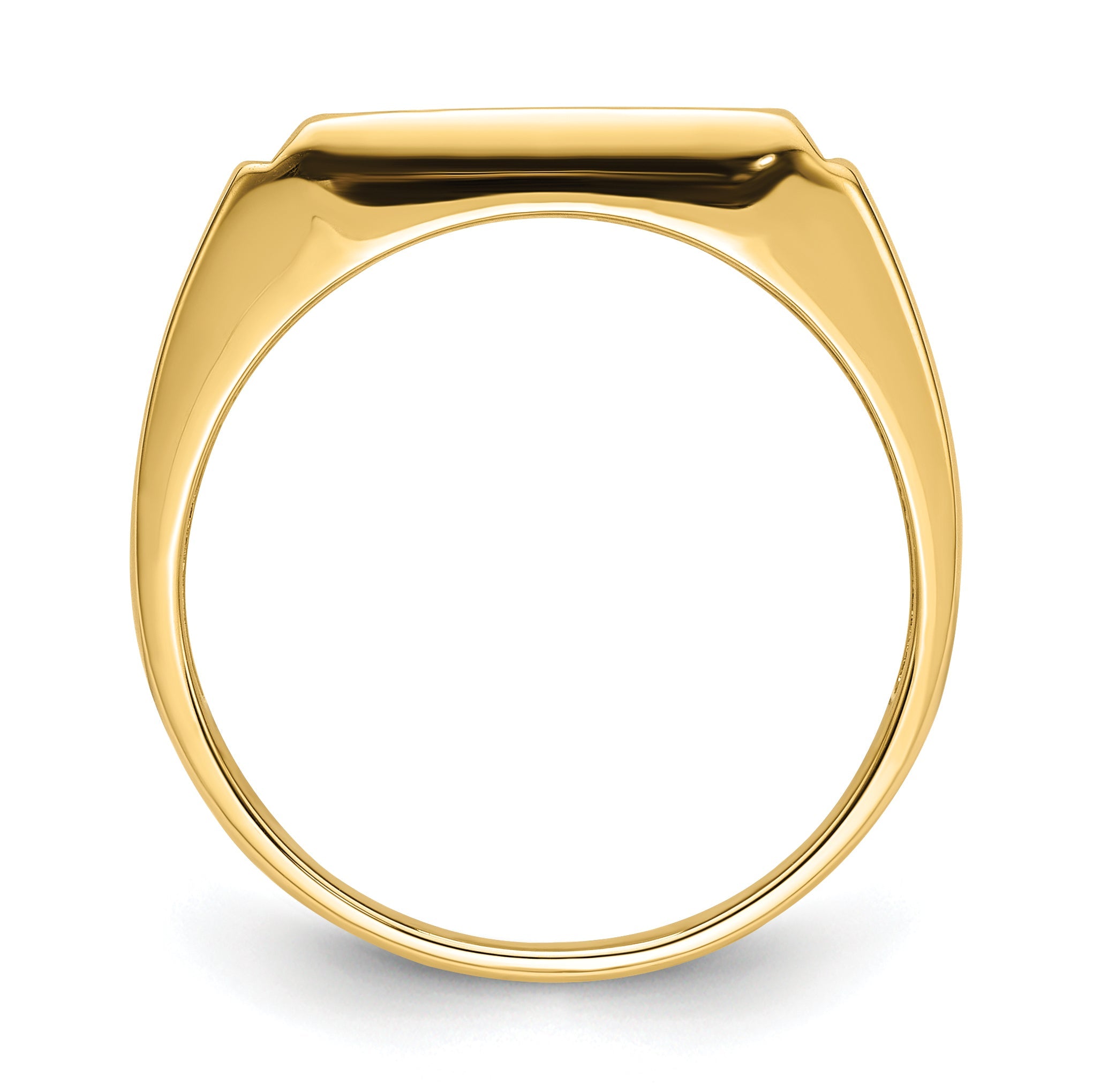10K Yellow Gold Men'S Polished And Textured Masonic Ring Mounting