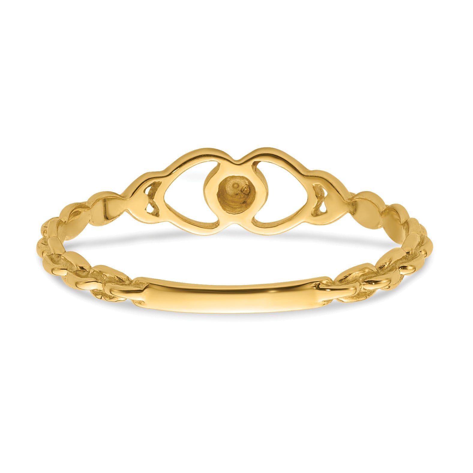 10K Yellow Gold 10K .01Ct. Diamond Heart Ring Mounting