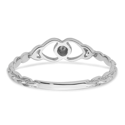 10K White Gold 10K .01Ct. Diamond Heart Ring Mounting