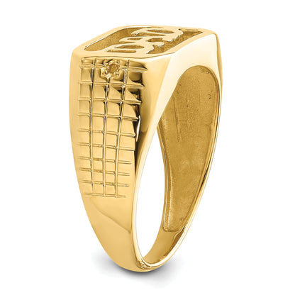 10K Yellow Gold 10K Men'S Band Mounting