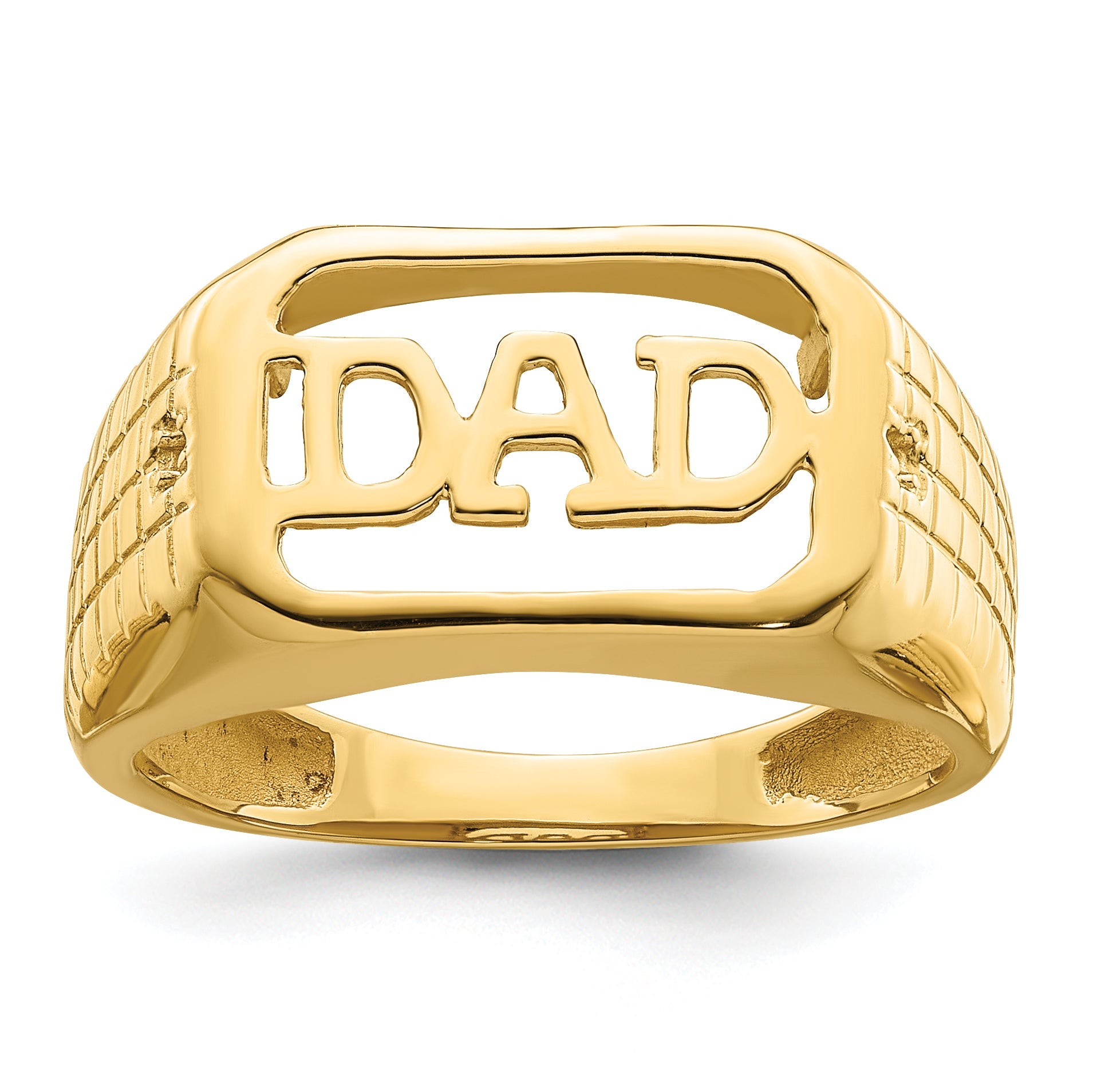 10K Yellow Gold 10K Men'S Band Mounting