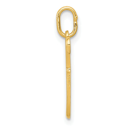 10K Yellow Gold Letter R Initial Charm