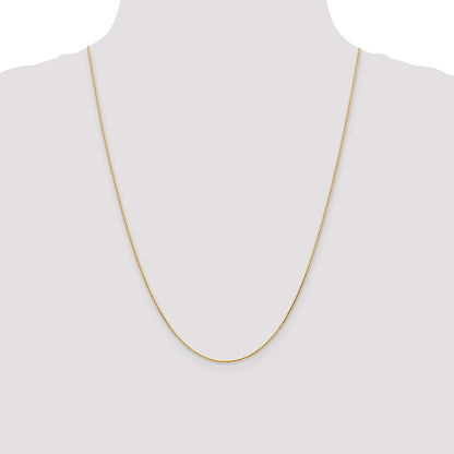 24 Inch 14K 1.0mm D/C Wheat Chain Necklace