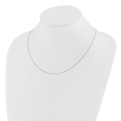 26 Inch 14K White Gold Adjustable .55mm Baby Box Chain Necklace