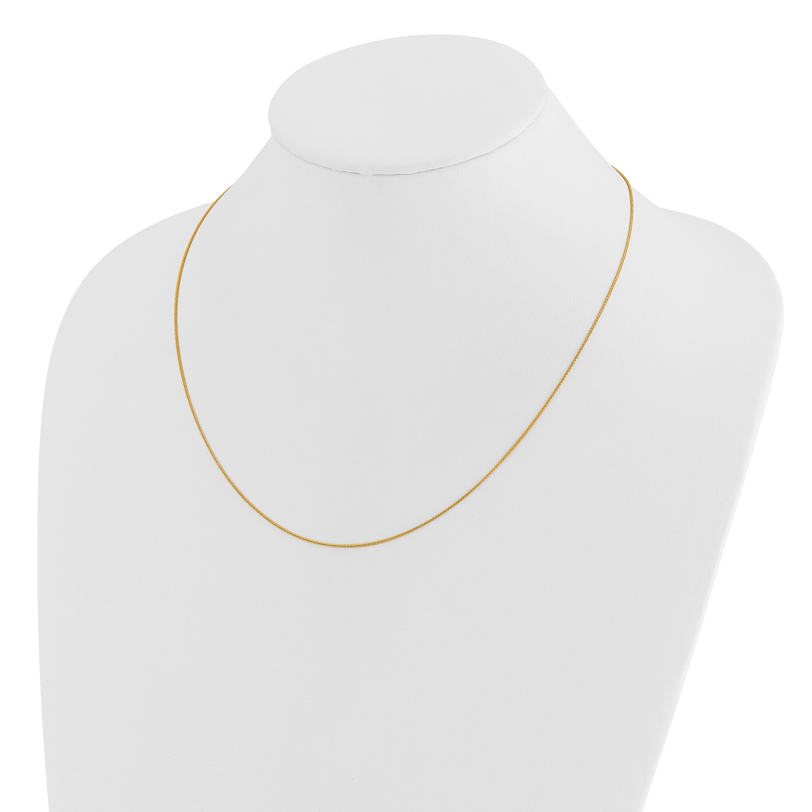22 Inch 14K Adjustable .85mm Wheat Chain Necklace