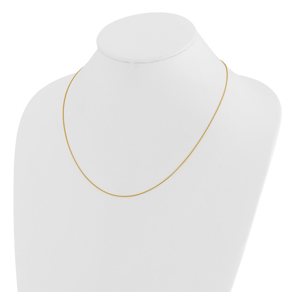 3 Inch 14K Yellow Gold Adjustable .85mm Wheat Chain Necklace
