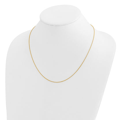 3 Inch 14K Yellow Gold Adjustable .95mm D/C Wheat Chain Necklace