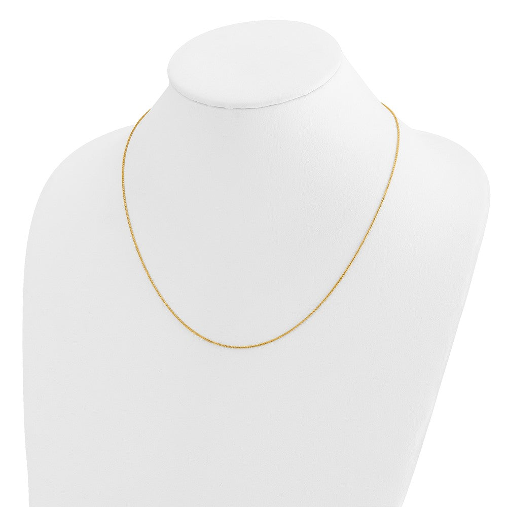 26 Inch 14K Yellow Gold Adjustable .95mm D/C Wheat Chain Necklace