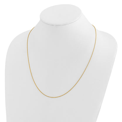 26 Inch 14K Yellow Gold Adjustable .95mm D/C Wheat Chain Necklace