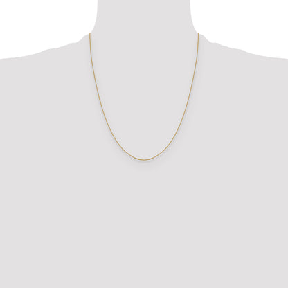 22 Inch 14K Yellow Gold .85 mm D/C Cable Chain Necklace