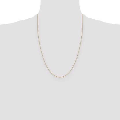 24 Inch 14K Yellow Gold .85 mm D/C Cable Chain Necklace