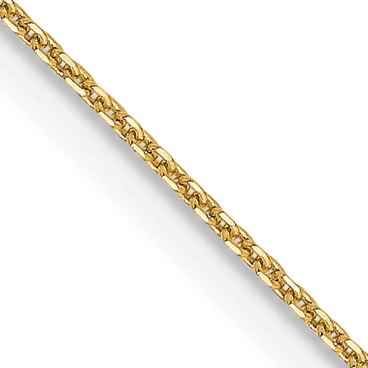 24 Inch 14K Yellow Gold .85 mm D/C Cable Chain Necklace