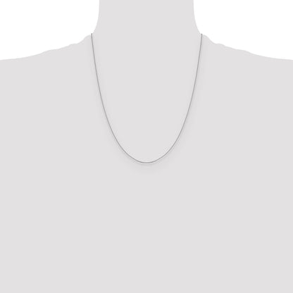 22 Inch 14K White Gold .85 mm D/C Cable Chain Necklace